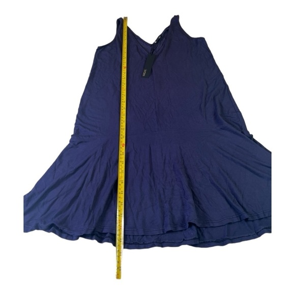 (2) Krisa X Revolve Siro Micro Modal Drop Waist Tank Dress Indigo & Purple NEW - Picture 8 of 15